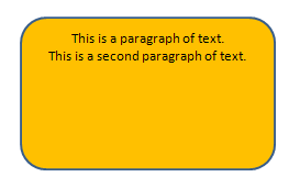 Shape with text - anchoring